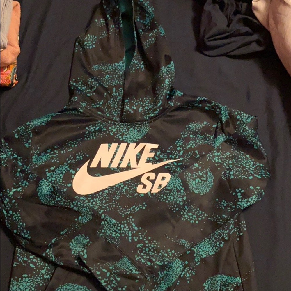 blue and black nike hoodie